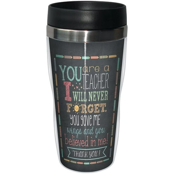 Tree-Free Greetings 16-Ounce Double-Walled Cool Cup with Reusable Straw CC98629 Aunty Acid Not A Pessimist 